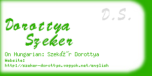 dorottya szeker business card